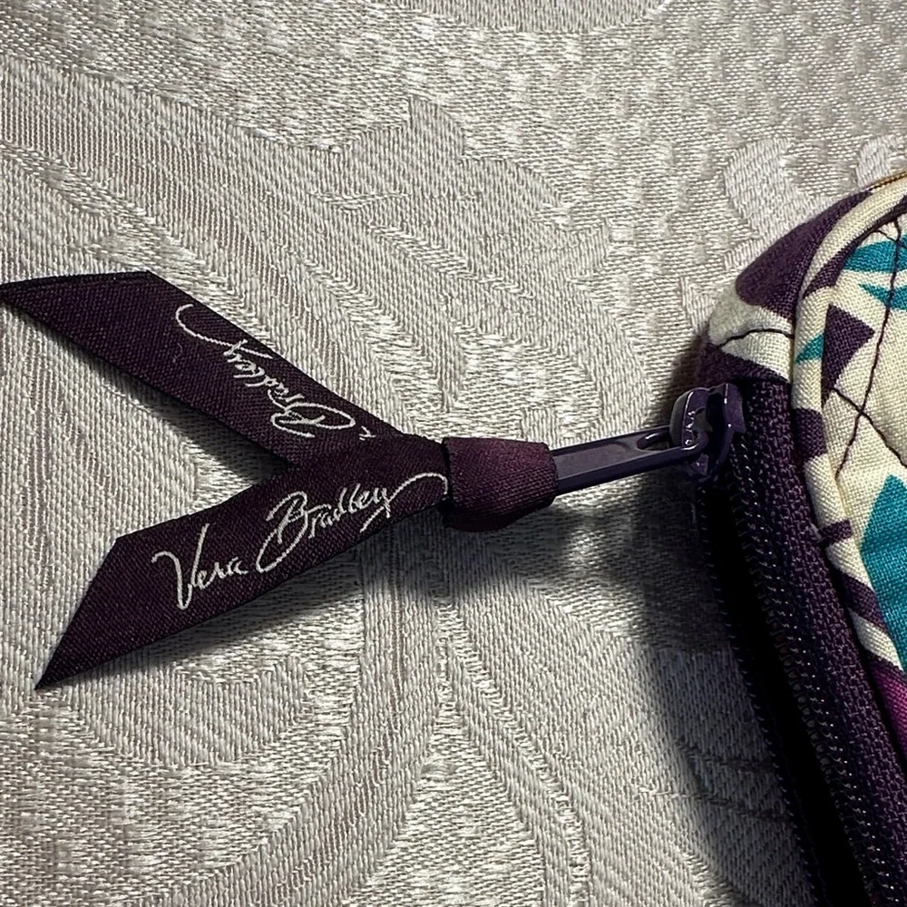 Vera Bradley Purple, Green, Orange & Yellow Quilted Tablet  Zip Pouch